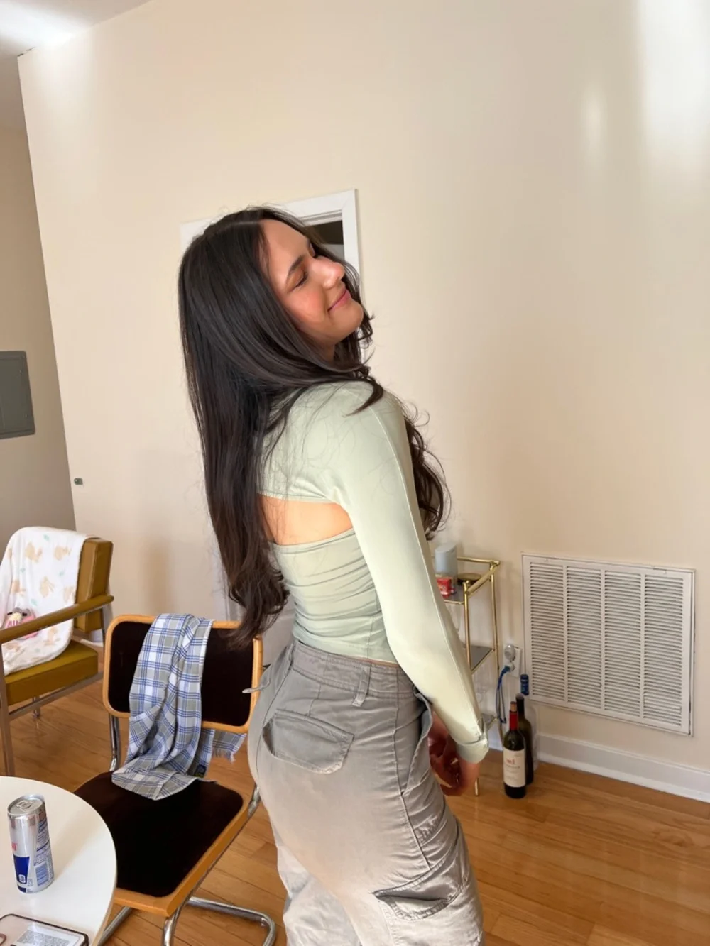 Princess Polly Sage Green 2 piece Tube Top & matching sleeves - Picture 2 of 3